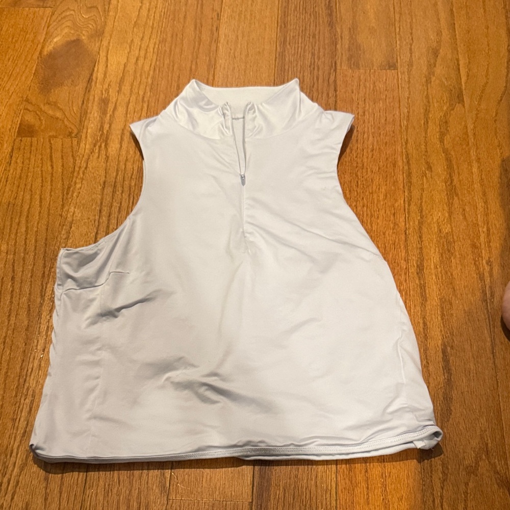 lululemon athletica Light Purple Mock Neck Quarter Zip Tank Top